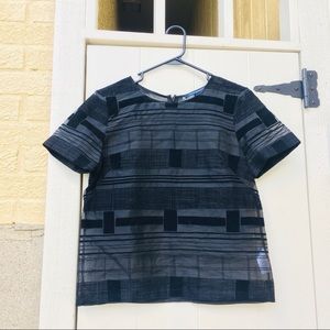 Small French Connection Black Transparent Top